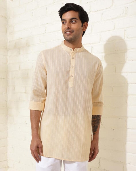 Fabindia Men Striped Regular Fit Kurta