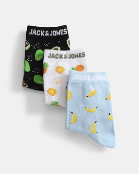 Pack of 3 Men Printed Socks