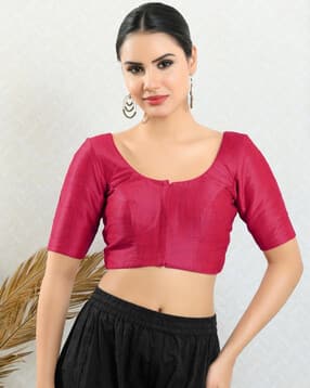 salwar studio Front Open Blouse with Back Tie-Up-picture-12