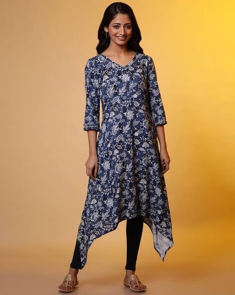 Buy Blue Kurtas for Women by AURELIA Online Ajio