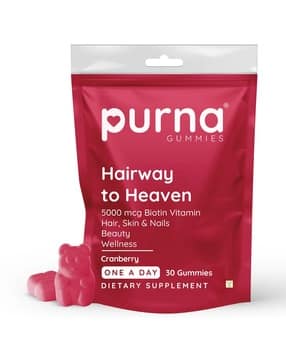 purna gummies Biotin Gummies for Hair Nails & Skin - Cranberry Flavour-picture-41