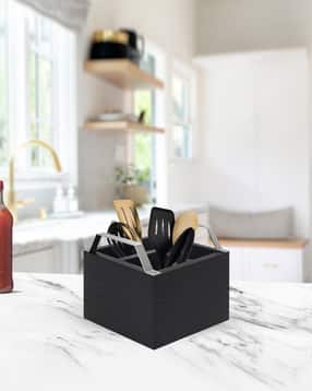 metalsmith Wooden Cutlery Holder with Metal Handle-picture-53