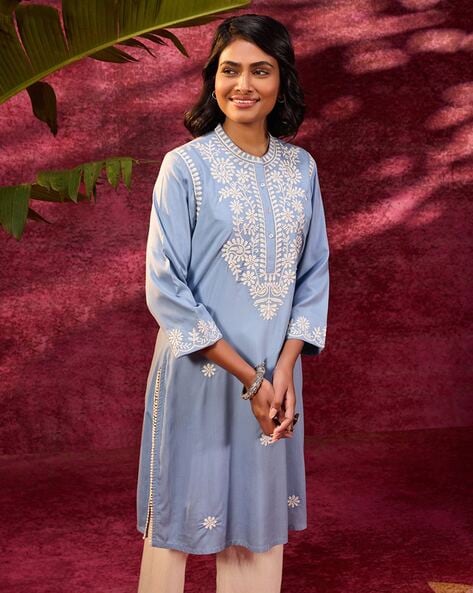 Buy Blue Kurtis Tunics for Women by LAKSHITA Online Ajio