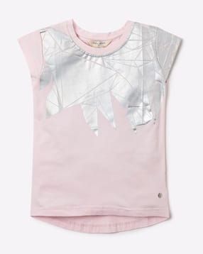 gini & jony Metallic Print High-Low Round-Neck T-shirt-picture-28