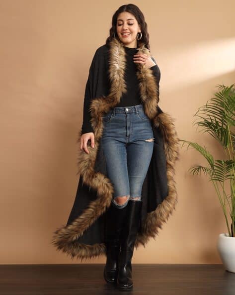 Women Long Faux Fur Jacket
