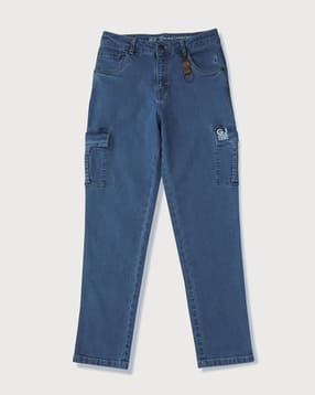 gini & jony Boys Light-Wash Straight Fit Cargo Jeans-picture-11