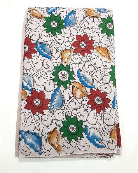 Women Floral Kalamkari Print Dress Material Price in India