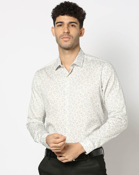 Men Printed Regular Fit Cotton Shirt