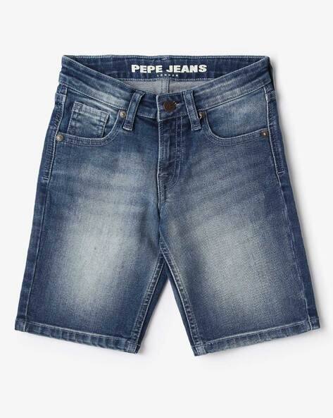 Boys Cashed Mid-Wash Slim Fit Shorts