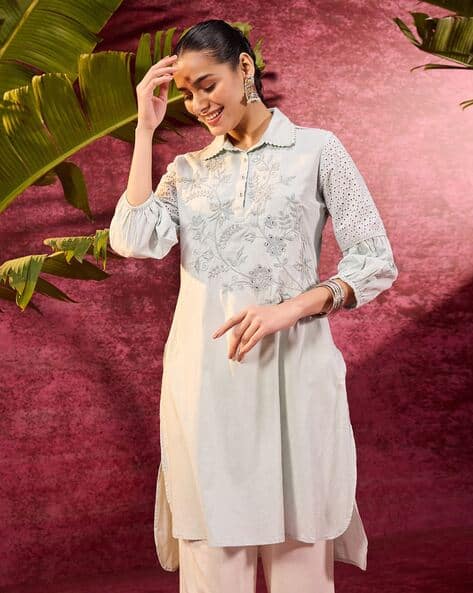 Buy Blue Kurtis Tunics for Women by LAKSHITA Online