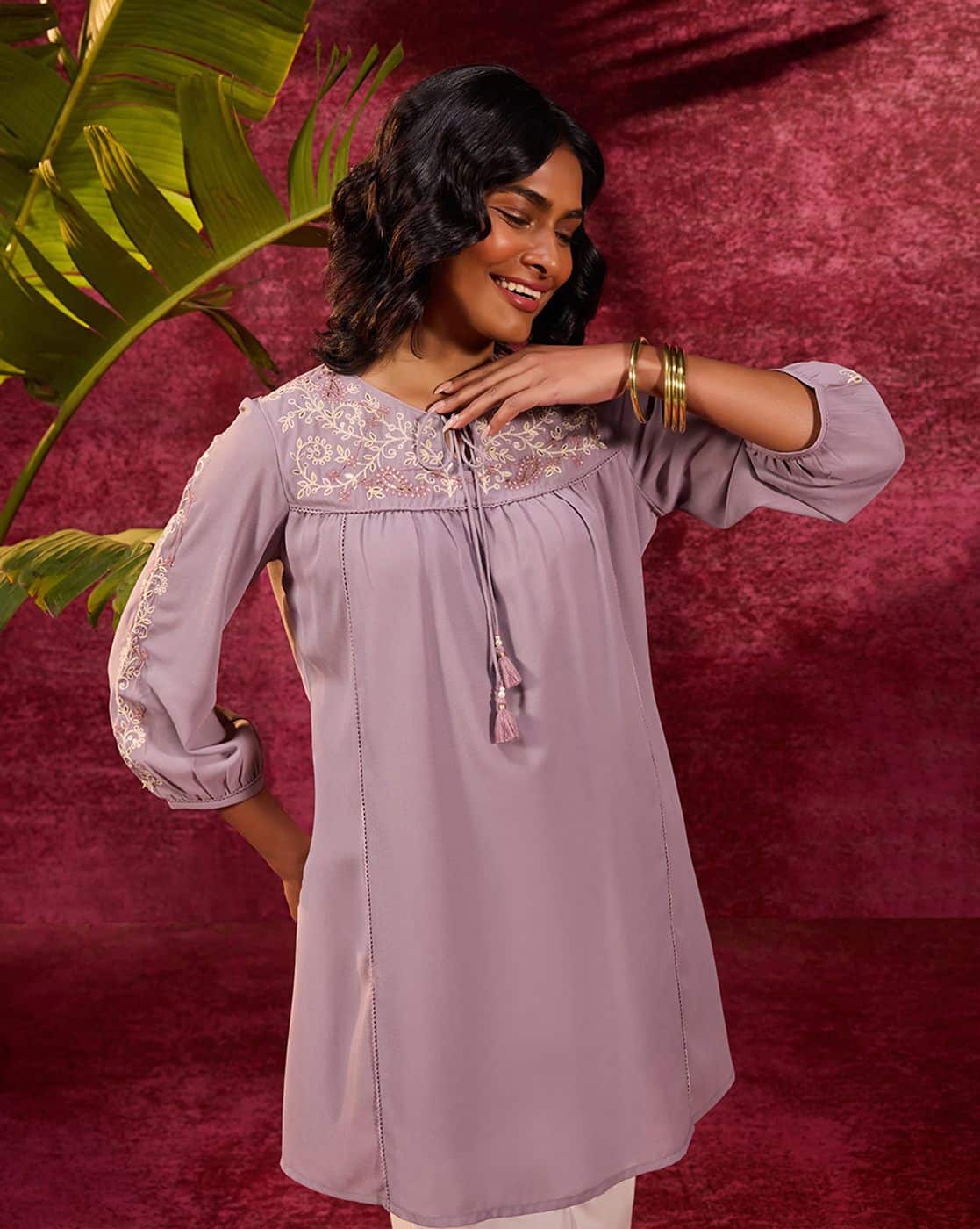 Buy Lilac Shirts, Tops & Tunic for Women by LAKSHITA Online | Ajio.com