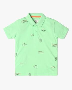 pepe jeans Boys Prisca Brand Print Regular Fit Polo T-Shirt-picture-31