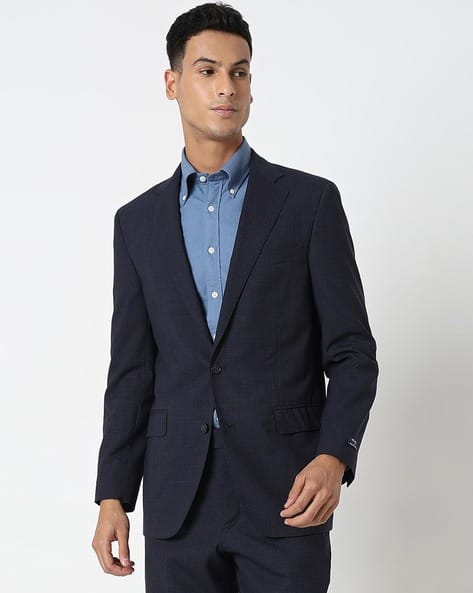 Regent Fitted Performance Wool Two Buttoned Suit Jacket