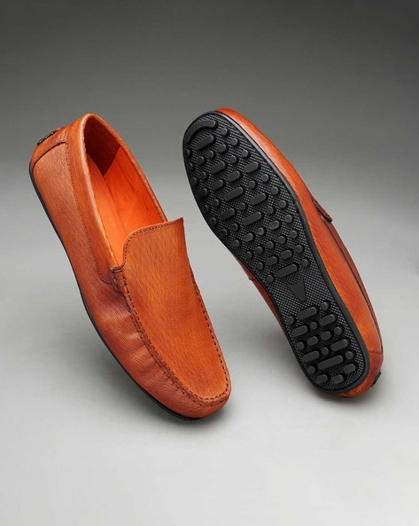 Ruosh Men Round-Toe Slip-On Loafers