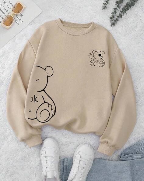 Fery London Women Graphic Print Regular Fit Sweatshirt