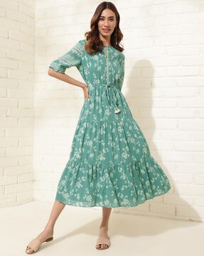 Buy Green Dresses for Women by Fabindia Online Ajio