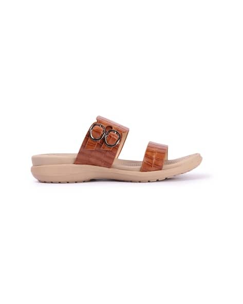 Buy Tan Flat Sandals for Women by CARLTON LONDON Online