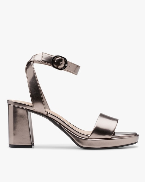 Grey block heel sandals hotsell