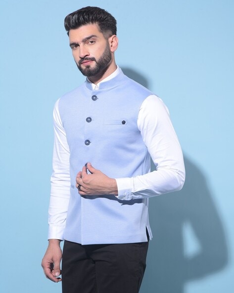 Men Single-Breasted Slim Fit Waistcoat