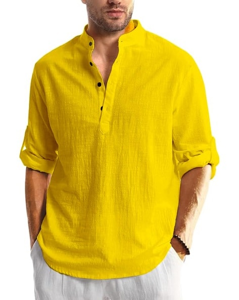 Men Slim Fit Short Kurta