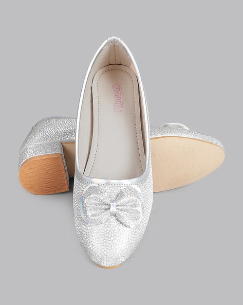 Matalan Silver Ballet Pumps Girls Shop Juniors Floral Embellished