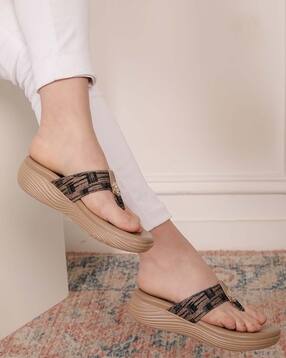 shezone Women Printed Thong-Strap Wedges-picture-22