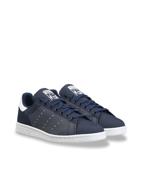 Buy Adidas Originals Men Stan Smith Weave Lace-Up Sneakers Blue