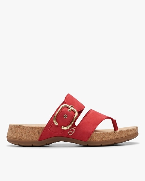 Clarks Women Dual-Strap Slip-On Sandals