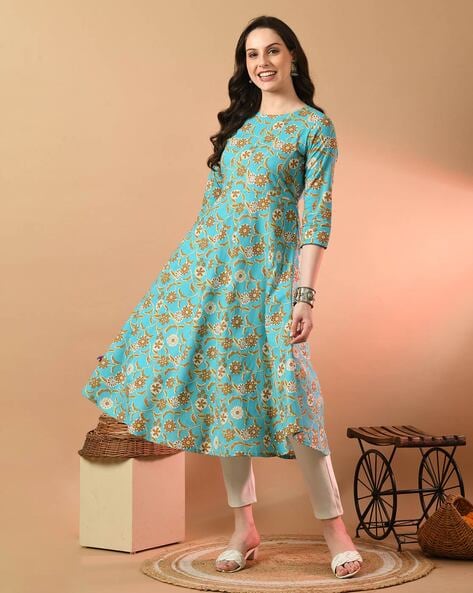 Long flared kurtis online best sale