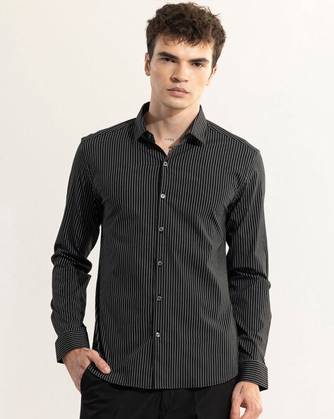 Men Striped Slim Fit Shirt