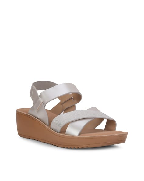 Buy Silver White Heeled Sandals for Women by Bata Online