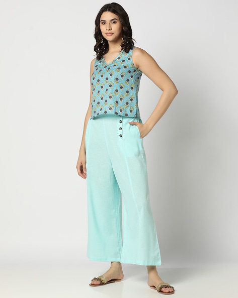 Women Panelled Regular Fit Palazzos Price in India