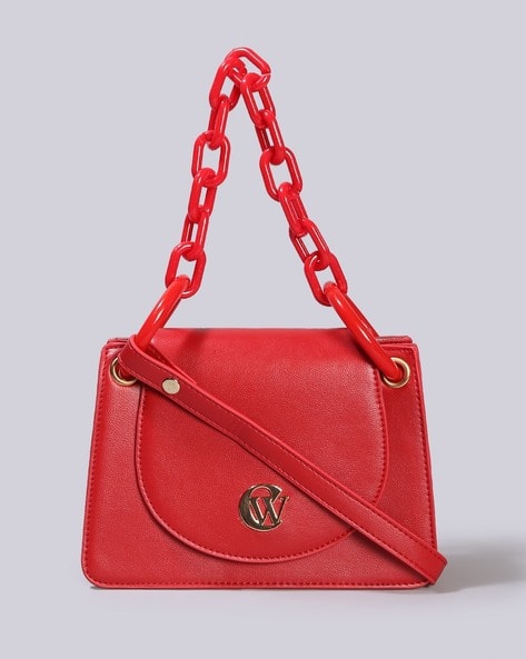Women Chain-Link Strap Sling Bag