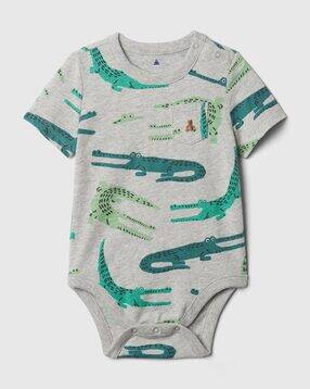 Boys Crocodile Printed Bodysuit