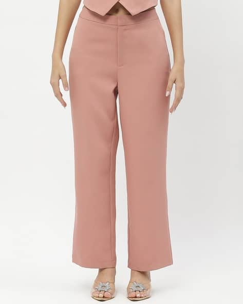 MADAME Women Ankle-Length Relaxed Fit Trousers