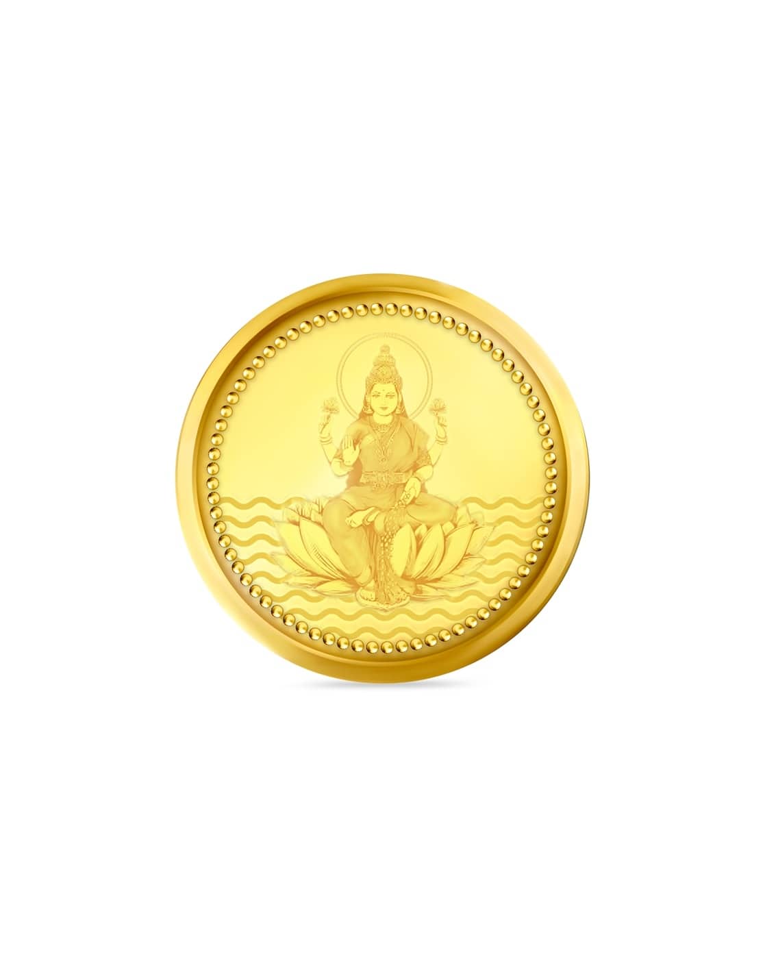 Bhima Jewels 4 gm Lakshmi Coin For Women (Gold, FreeSize)