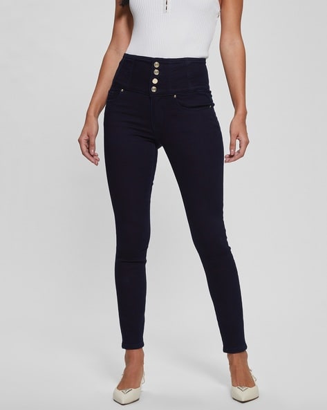 Buy Blue Jeans Jeggings for Women by GUESS Online Ajio