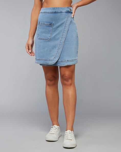 mini pencil wrap skirt