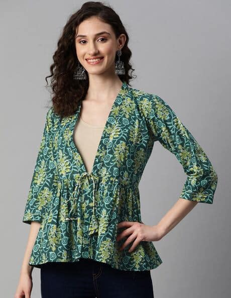 Floral Print Long Shrug