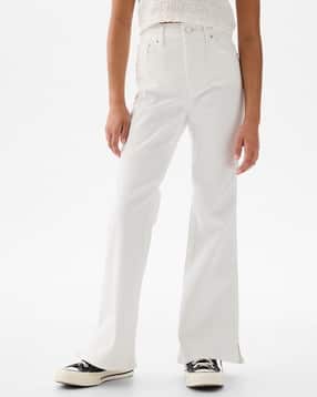 Girls Light Wash High-Rise Flared Jeans