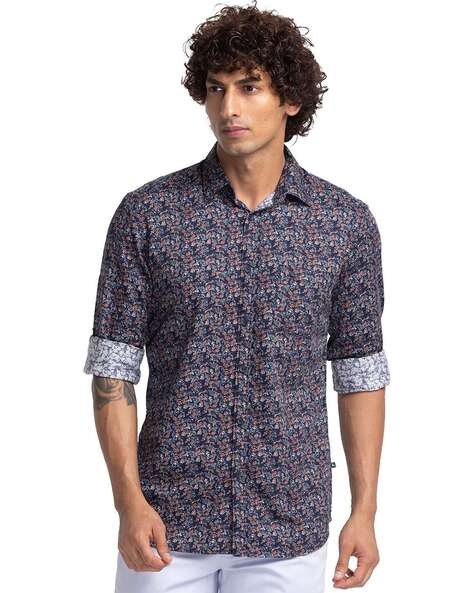 Parx Men Printed Slim Fit Shirt