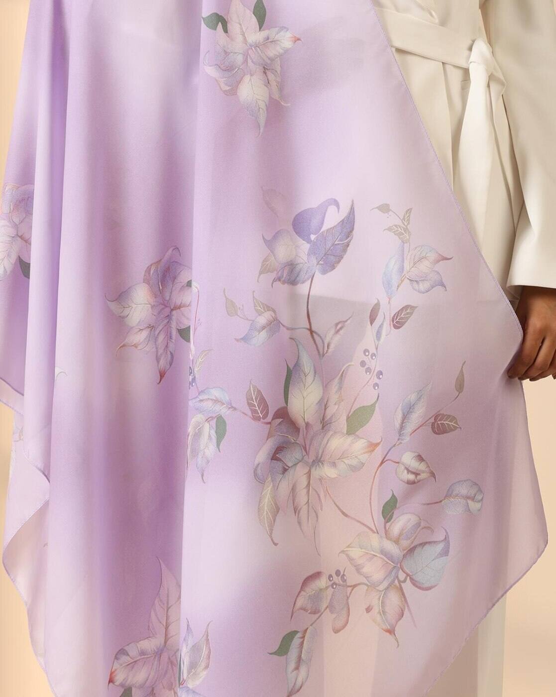 Women Floral Print Isla Silk Scarf