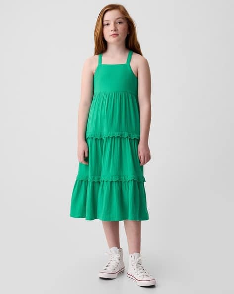 Buy Green Dresses & Frocks for Girls by Gap Kids Online | Ajio.com