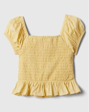 gap kids Girls Smocked Bodice Short Sleeves Top-picture-47