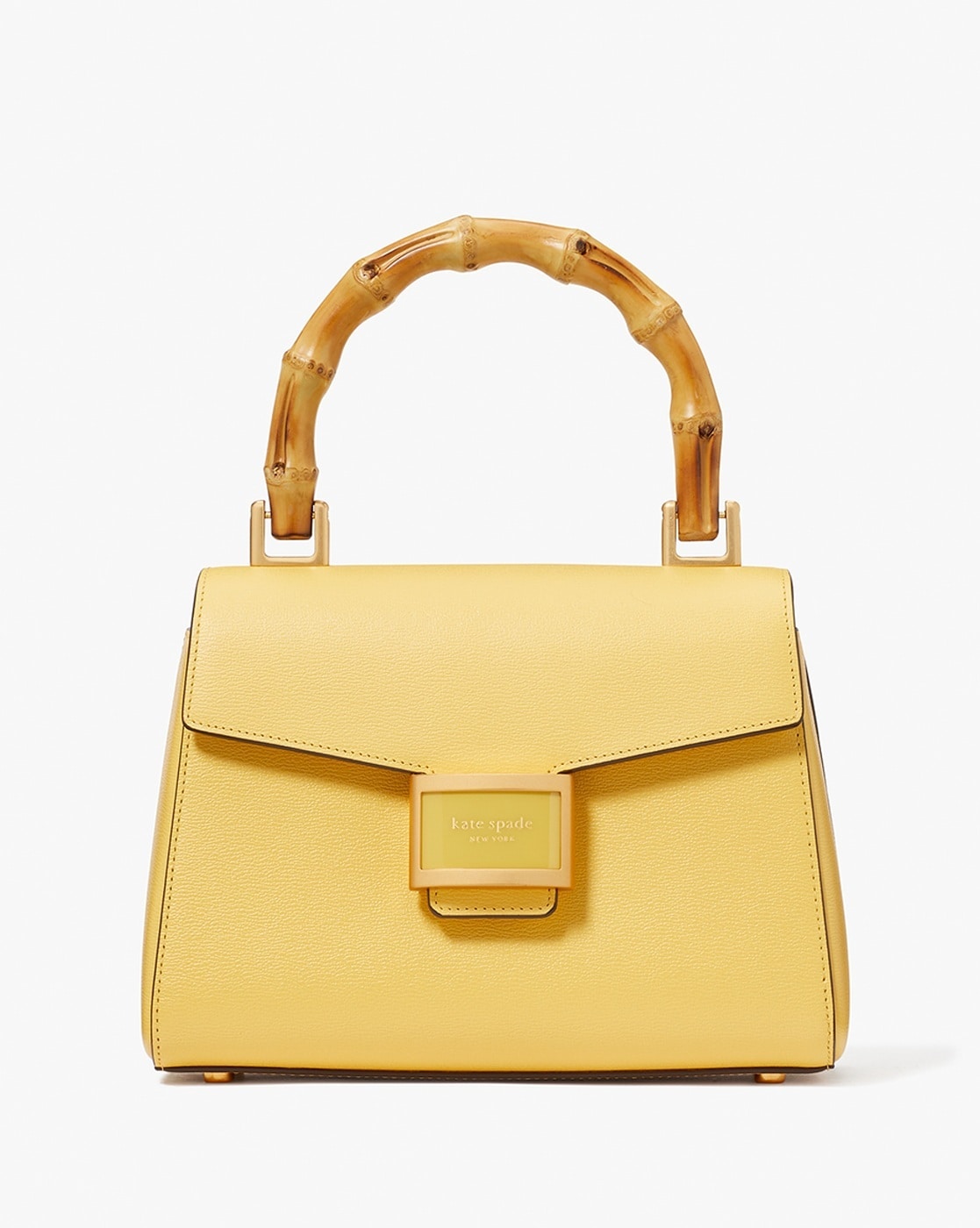 Buy KATE SPADE Katy Textured Leather Bamboo Small Top Handle Bag 