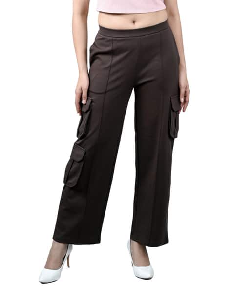 Buy Coffee Brown Trousers Pants for Women by MLADA Online