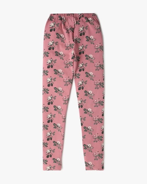 Girls Floral Print Leggings