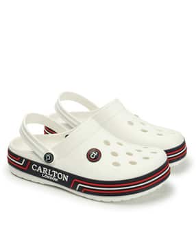 Men Perforated Slingback Clogs-image-13