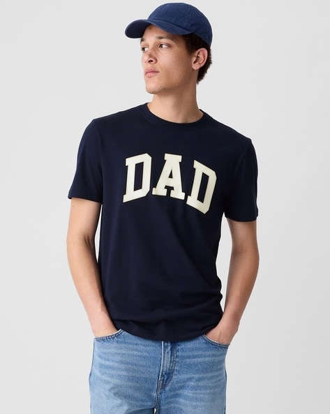 Dad Graphic Printed Knitted T-Shirt