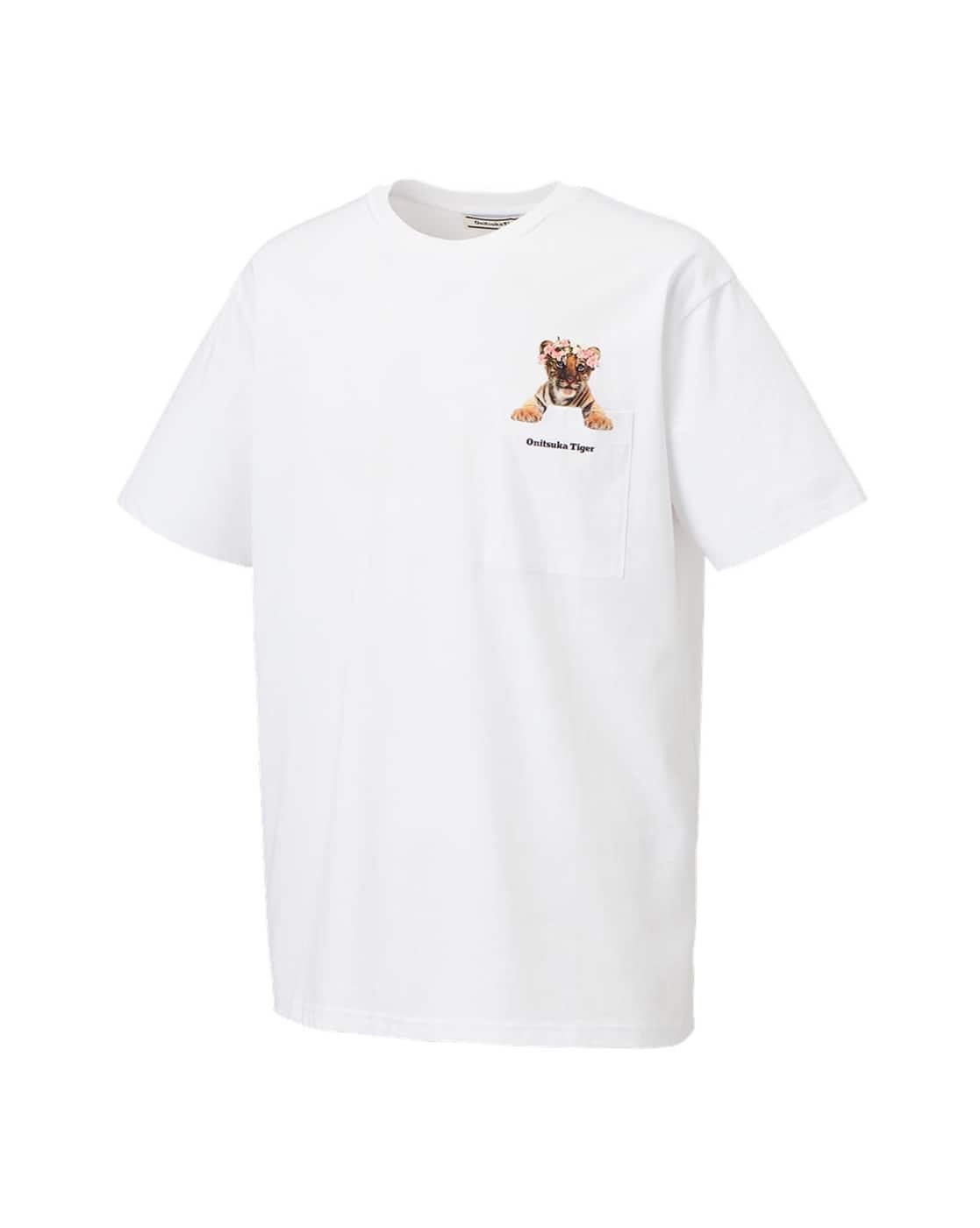 Buy Onitsuka Tiger Graphic Cotton Regular Fit T-Shirt | White